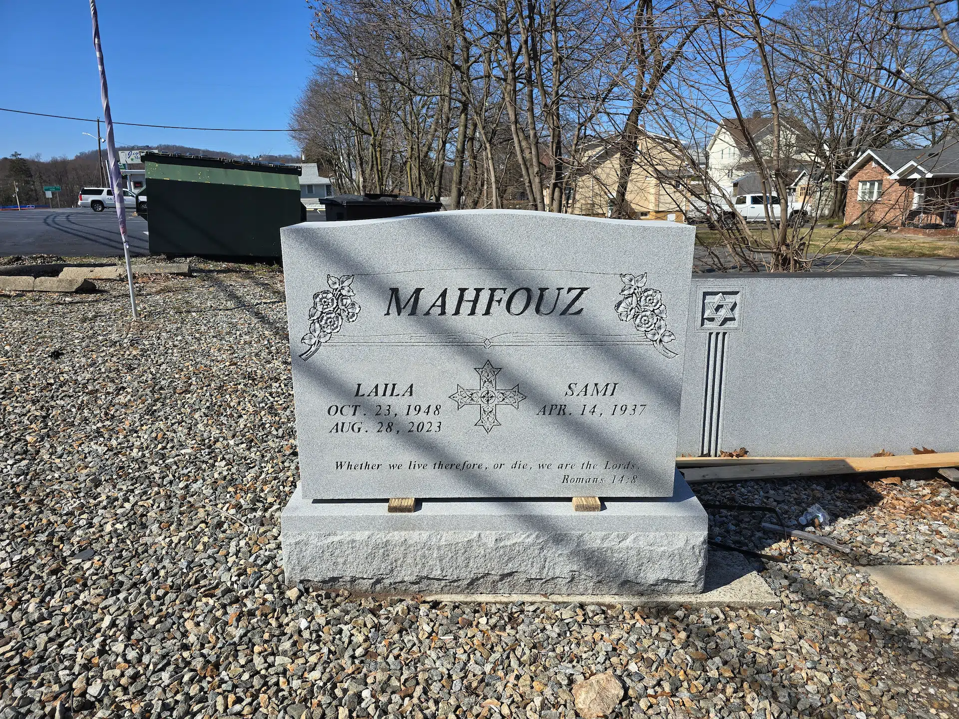 Granite Flat Headstone / Marker hand-carved by Flat Memorials in NJ — image 1